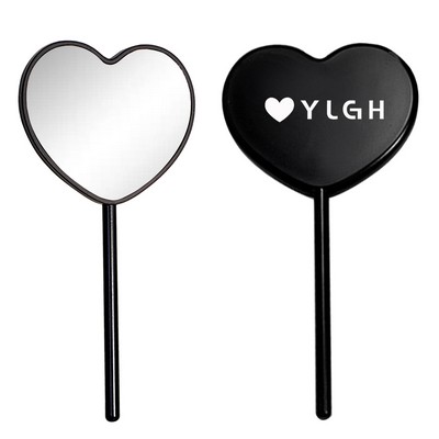 Heart Shaped Mirror With Slim Round Handle