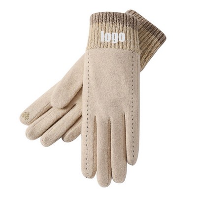 Winter Cashmere Gloves Windproof Touchscreen Gloves Knitted