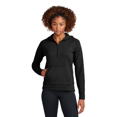 Sport-Tek® Women's Sport-Wick® Stretch 1/2-Zip Hoodie