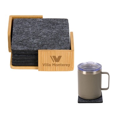 Redmond 6pc Recycled Felt Coaster Set