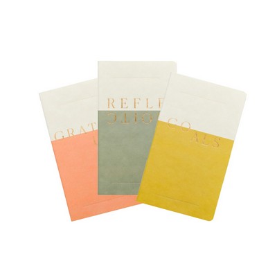 Single Flex Undated Planners, 7.5" X 4.4", Set Of 3 - Wellness