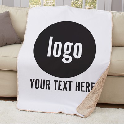 Personalized Corporate Logo Sherpa Blanket