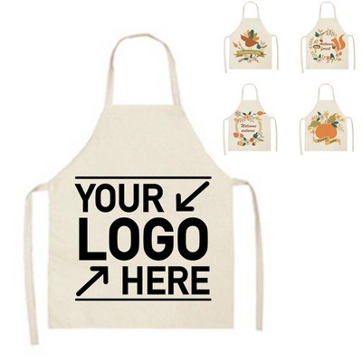 Linen Sleeveless Halter Bib Anti-Stain Apron