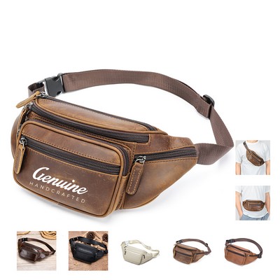 Outdoor Genuine Leather Fanny Pack