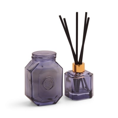 Botanica 2.8floz Blue Glass Diffuser - Sea Salt & Amber