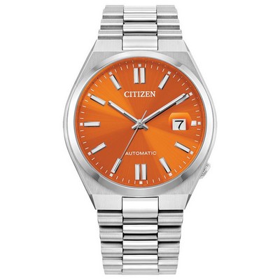 Citizen Watch Men's Sport Luxury Tsuyosa Stainless Steel Bracelet Watch Orange Dial