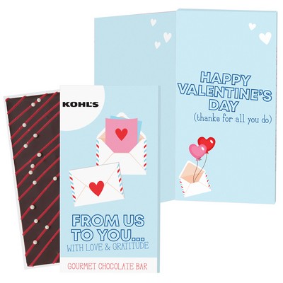 3.5Oz Belgian Chocolate Valentine's Day Greeting Card - From Us to You... with Love and Gratitude!