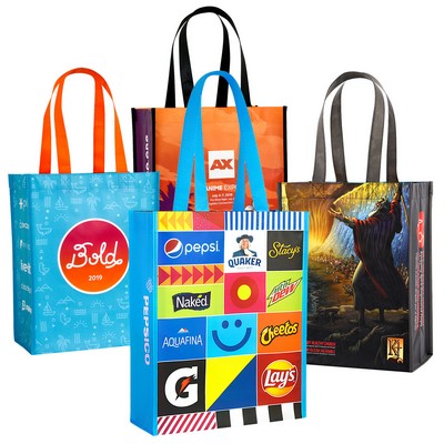 Full-Color Laminated Non-Woven Custom Promotional Tote Bag (10"x13"x6")