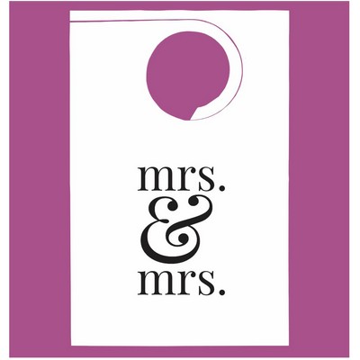 Stock "Mrs. & Mrs." Design Poly Backed Paper Bibs w/Ties Minimum 25 bibs