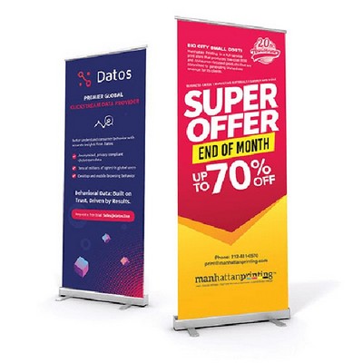 Standard Retractable Roll Up Stand with Logo 48" x 80"