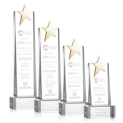 Fanshaw Gold Star Award on Base - Clear