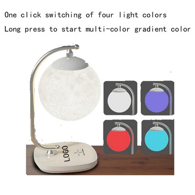 Wireless Charging Moon Desk Lamp