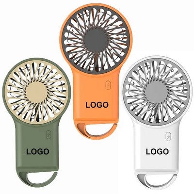 Portable USB Rechargeable Summer Mini Pocket Fan with Hook