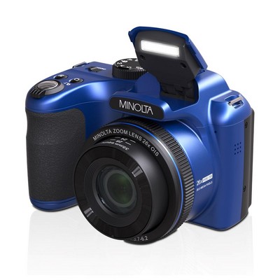 Minolta 20Mp Fhd 26X Optical Zoom Bridge Camera - Blue