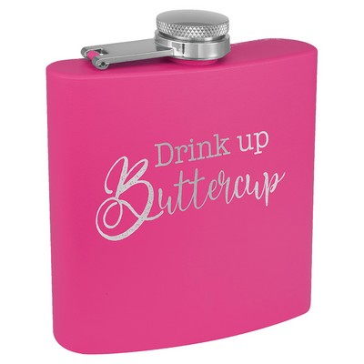 6 oz. Matte Powder Coated Stainless Steel Flask