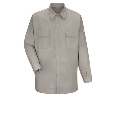 Bulwark - Work Shirt - Men's Long Sleeve Wrkshrt W/Grippers, Lined Slvs