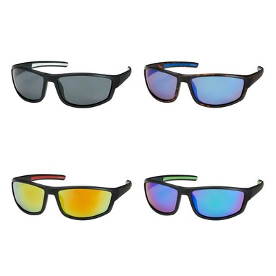 2 Tone Wrap Polarized Sunglasses