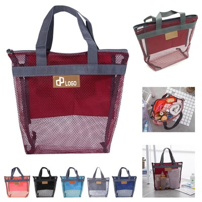 Mesh Beach Tote Bag W/ Inner Pockets