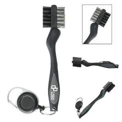 Double-Faced Golf Club Brush With A Long Handle