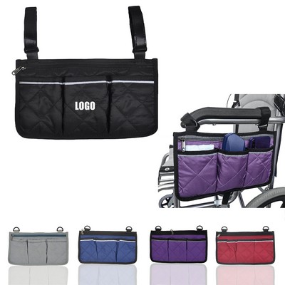 Waterproof Wheelchair Side Bag with Bright Line