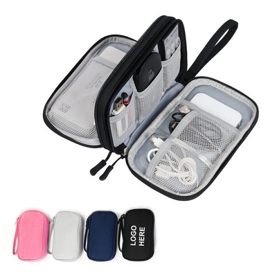 Portable Electronics Data Cable Organizer Storage Bag