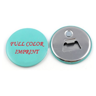 Round Tin Bottle Opener Fridge Magnet