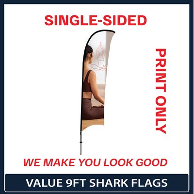 Value 9' Shark Flag - Single Sided Graphic Only