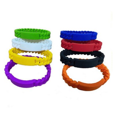 Twisted Silicone Promotional Bracelet