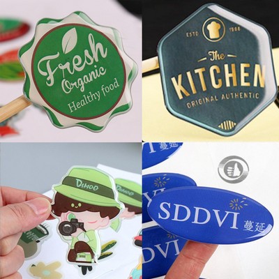Domed Epoxy Sticker Decal Labels (3/8" to 2")