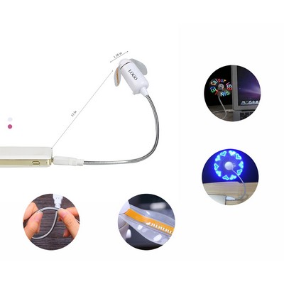 Portable USB Powered LED Clock Fan