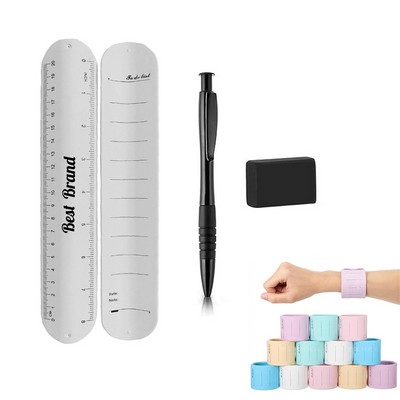 Erasable Memo Writing Pat Wristband With Pen Eraser Set