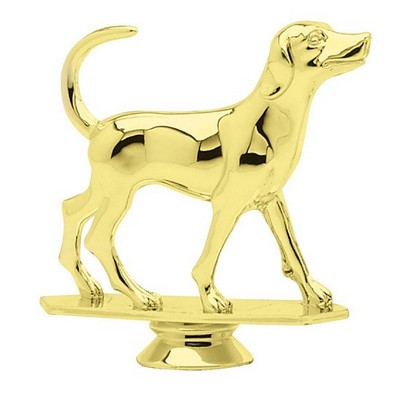 4" Gold Plastic Foxhound Trophy Figure