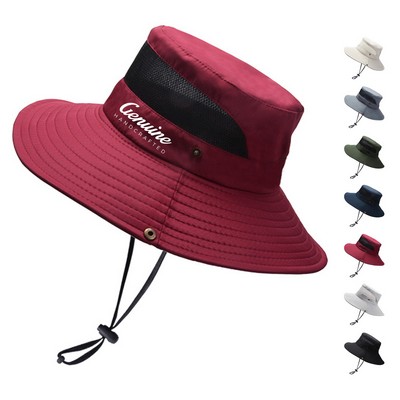 Wide Brim Sun Bucket Hat