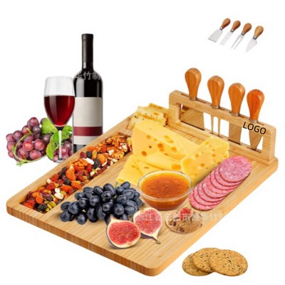 Bamboo Cheese Board And Knife Set
