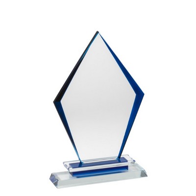 Blue Arrowhead Crystal Award, 8.25"H