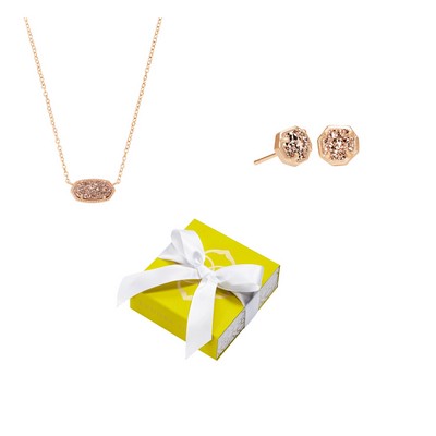 Kendra Scott Elisa Nola Rose Drusy 2 Pc Gift Box Set