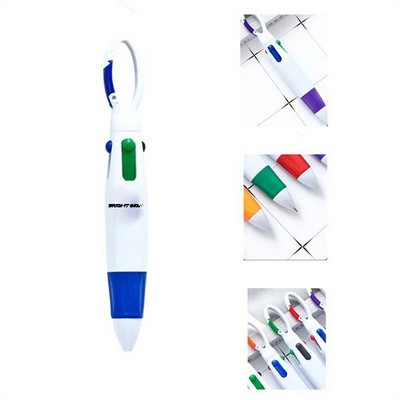 Multi-Colored Carabiner Shuttle Pen