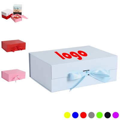 Folding Magnetic Gift Boxes With Ribbons
