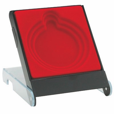Red/Clear Medal Display Box (3 1/2" x 4 1/2")