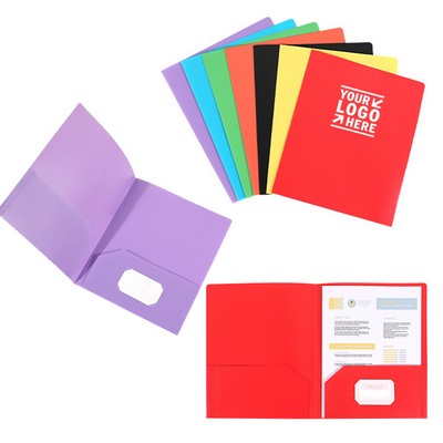 Plastic Folders w/ Pockets