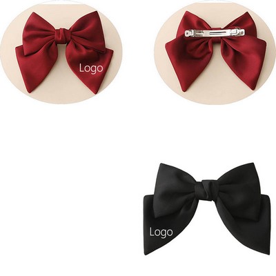 6" Satin Large Bow Hair Accessories Hair Clips