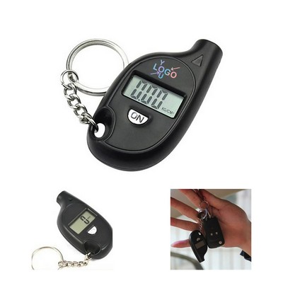 Compact Digital Tire Gauge Keychain