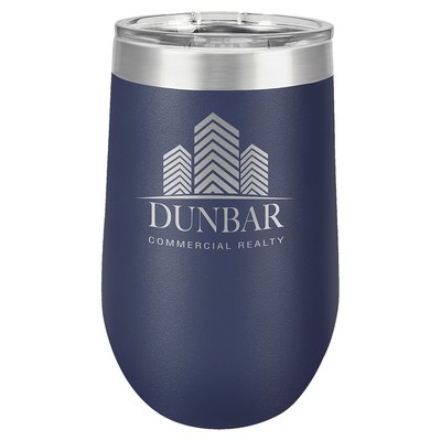 Polar Camel 16 oz. Navy Blue Vacuum Insulated Stemless Tumbler with Lid
