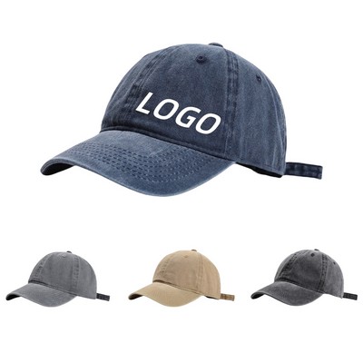 Adjustable Washed Cotton Baseball Cap