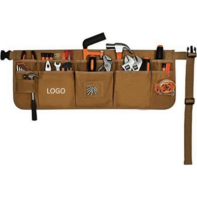 Adjustable 13-Pocket Waxed Canvas Tool Apron Waist Tool Belt