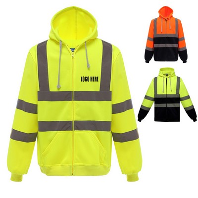 Winter Proof Reflective Hooded Sweatshirt