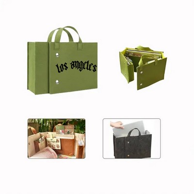 14" Multi-Pockets Felt Foldable Laptop Bag w/ Workstation