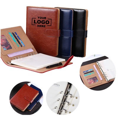 Leather A5 Business Notebook Binder