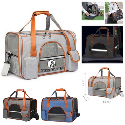 Portable Oxford Pet Carrier Tote W/Adjustable Shoulder Strap