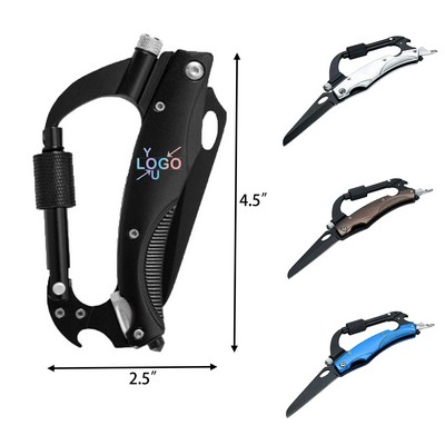 Compact Carabiner Multi-Tool Knife